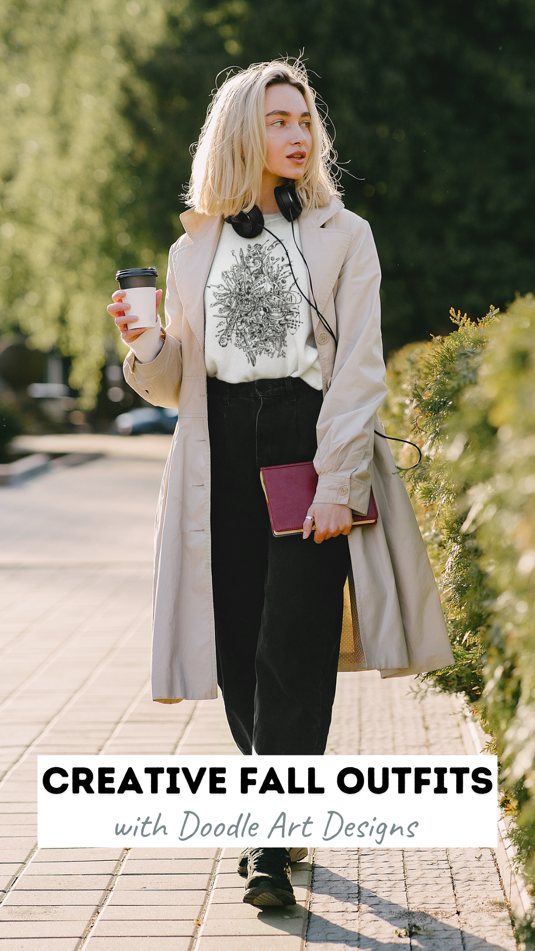 fall outfit ideas with autumn jumpers ba artmefree featuring doodle designs