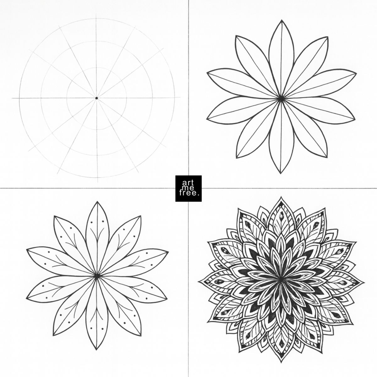 step-by-step mandala easy guide