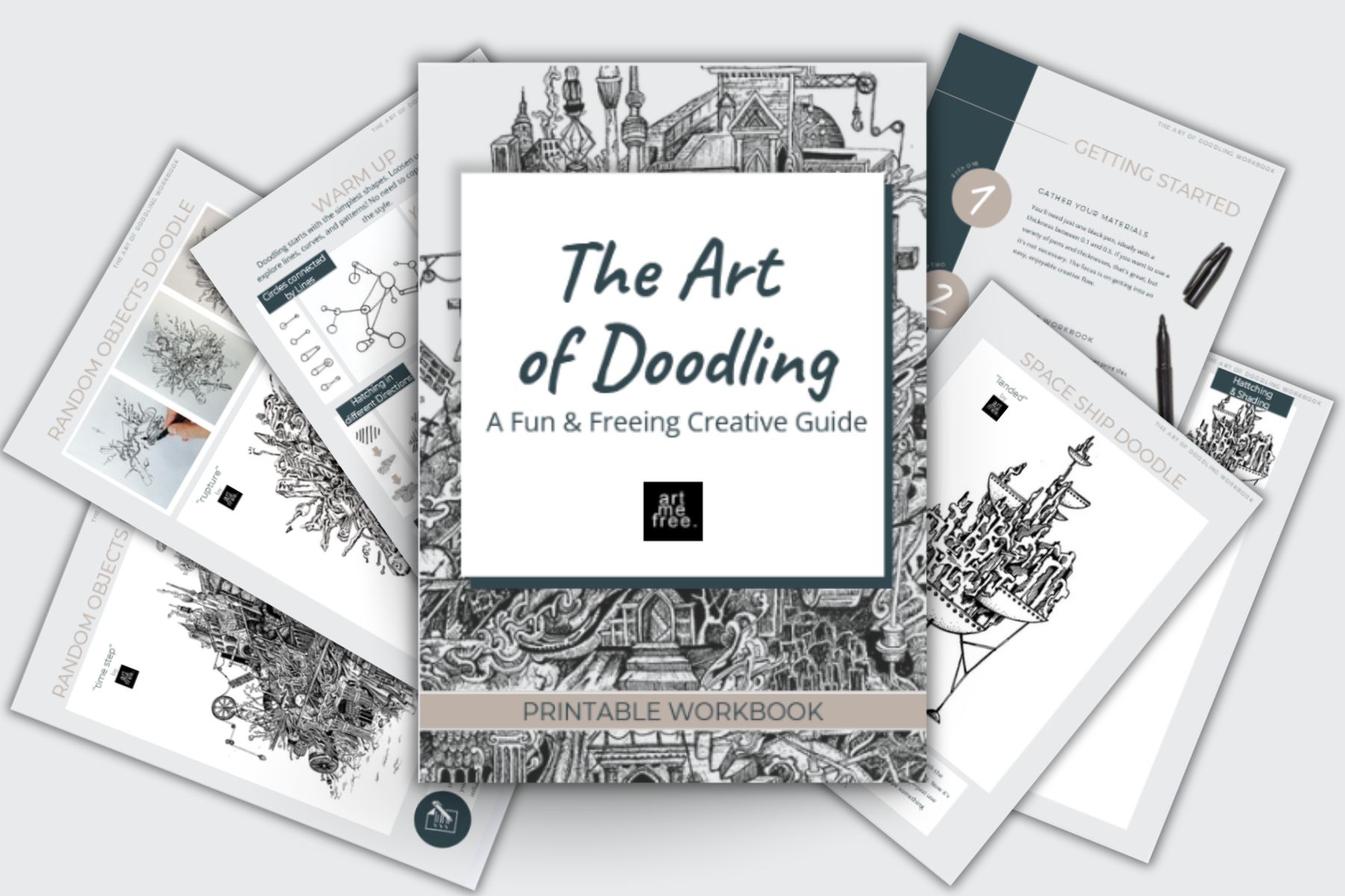 artmefree freebie: the art of doodling workbook