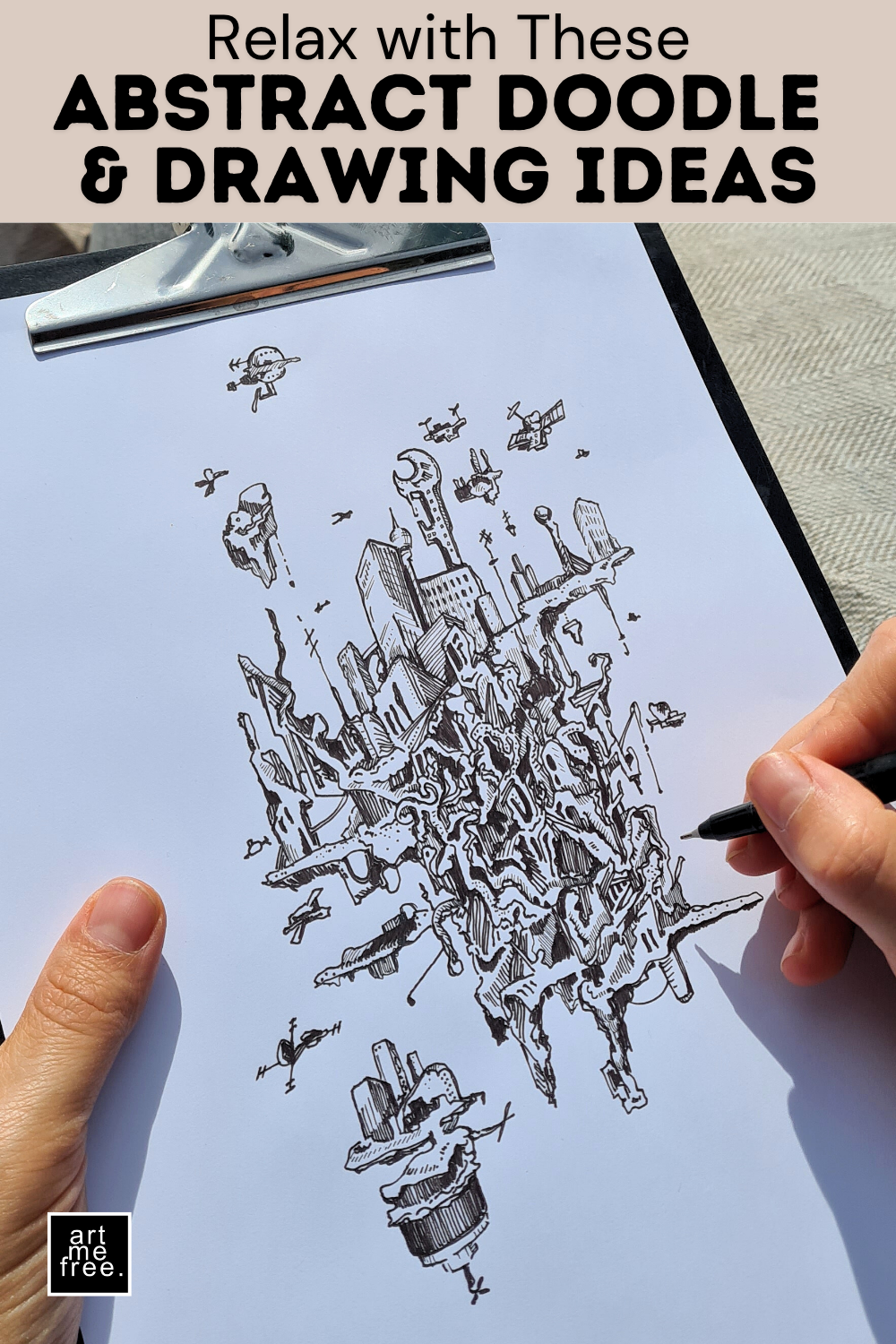 abstract doodle art