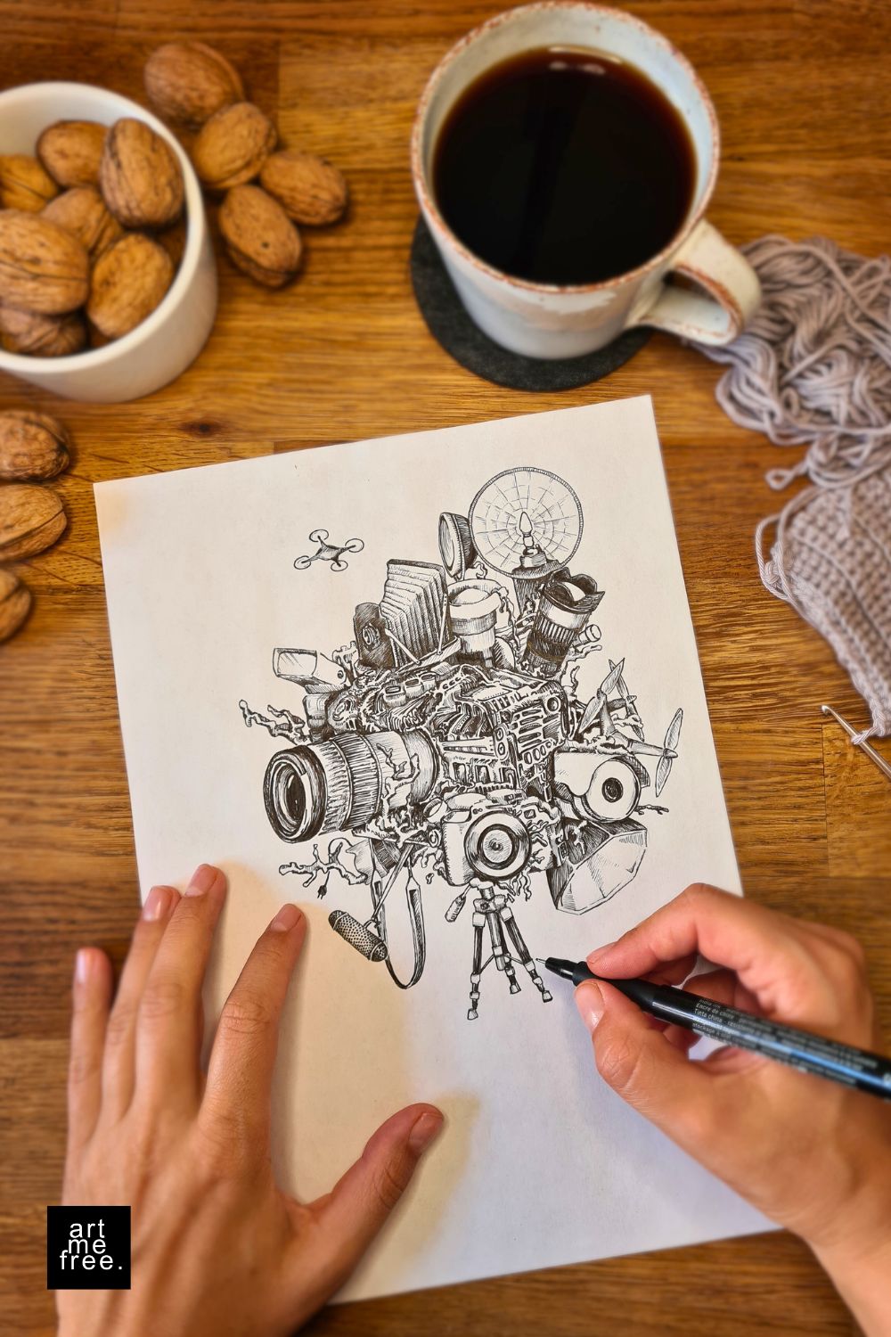 cozy fall drawing
