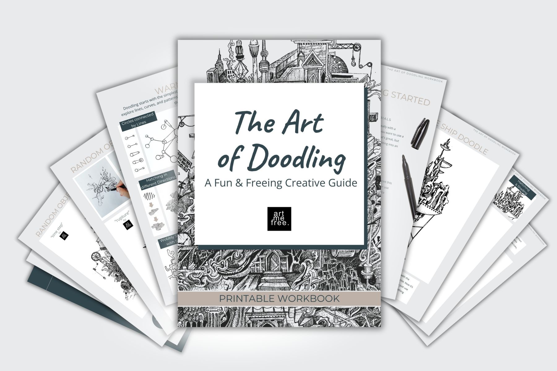 artmefree freebie: the art of doodling workbook