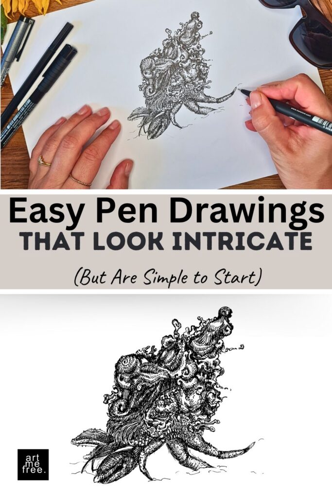 easy pen drawings by artmefree
