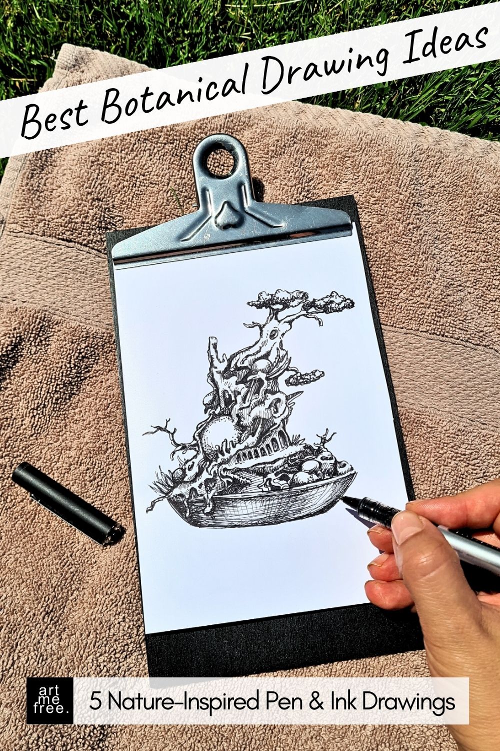 Abstract botanical drawing