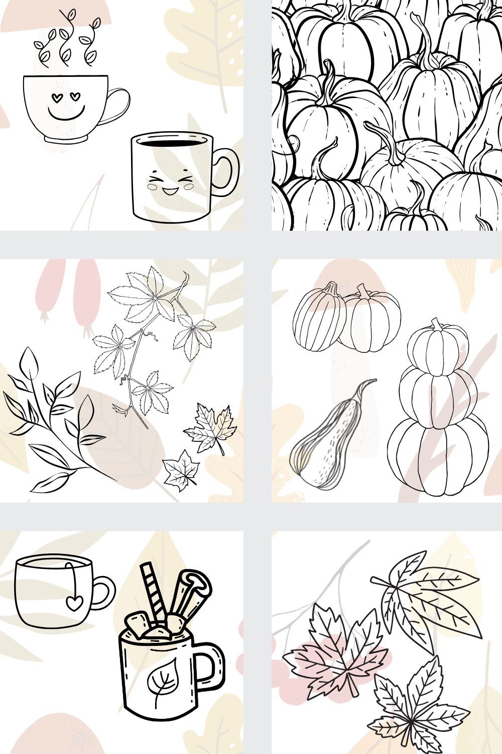 fall doodles step by step