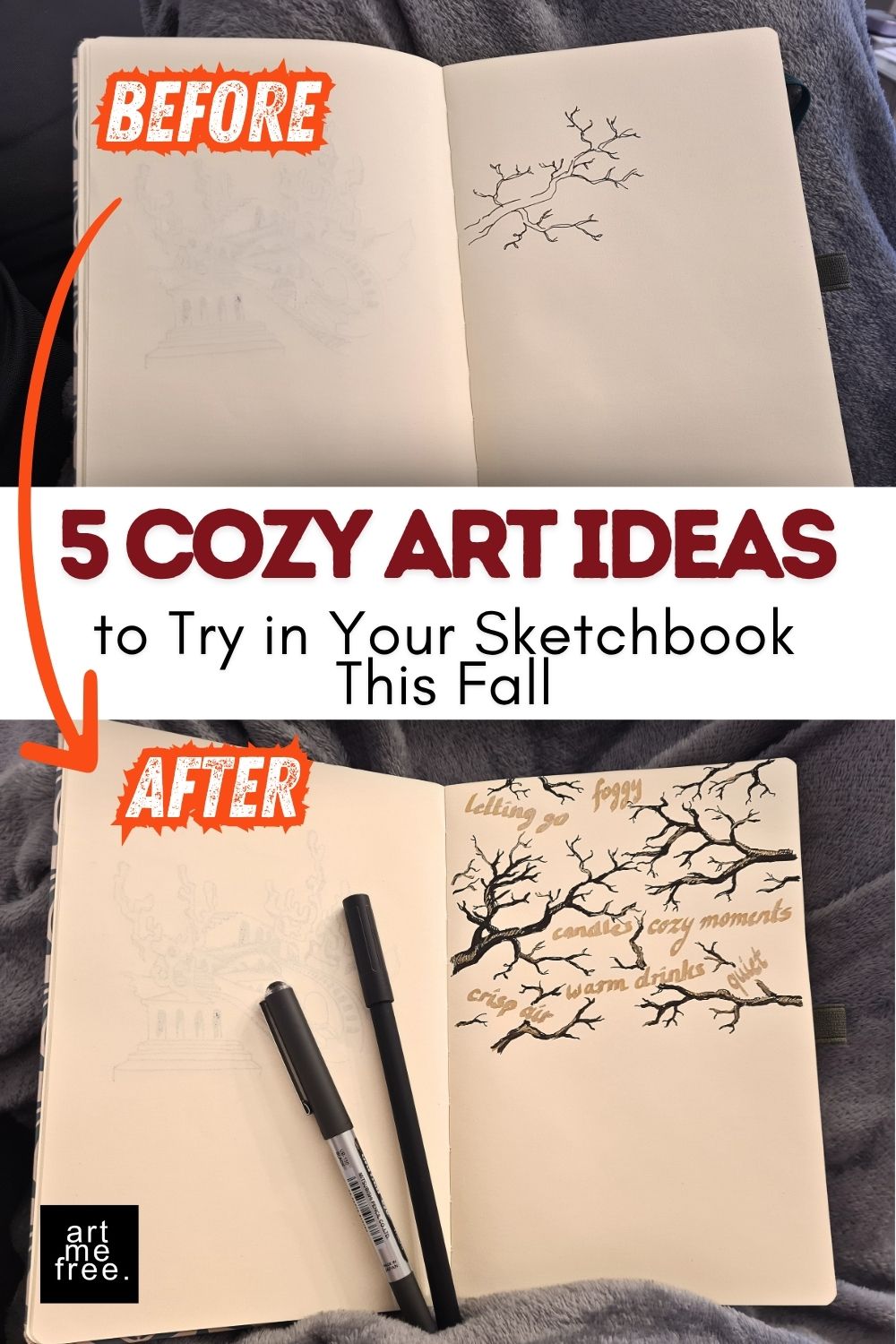 cozy sketchbook ideas for fall