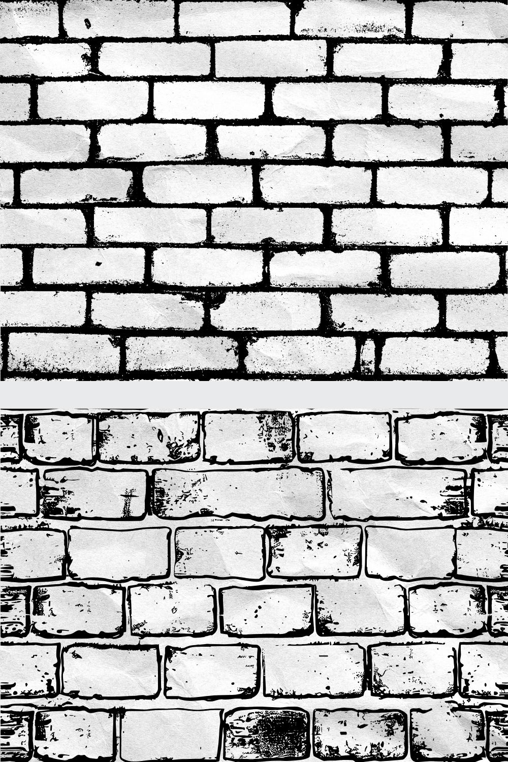 creative doodle patterns of bricks