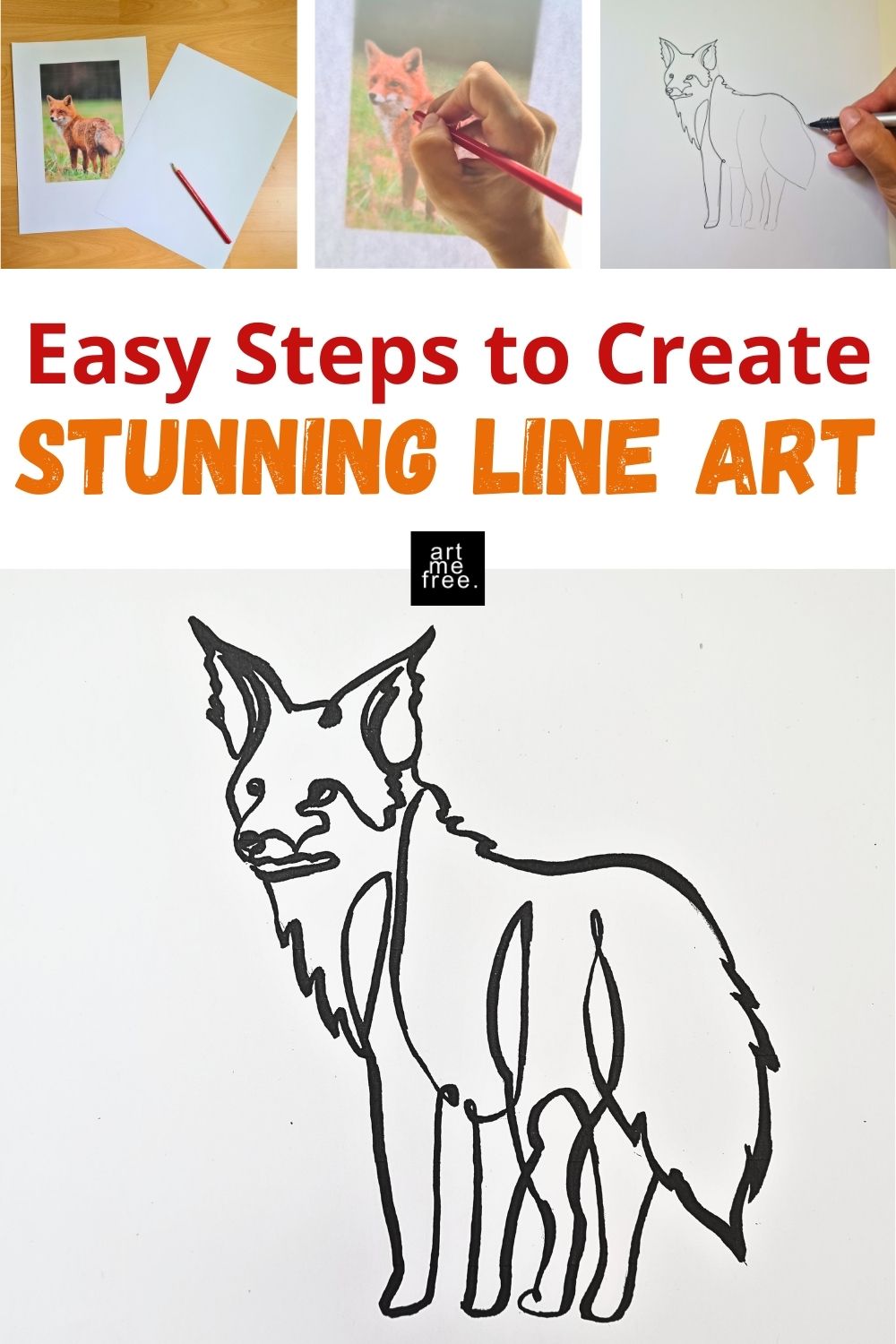 line art drawing step-by-step