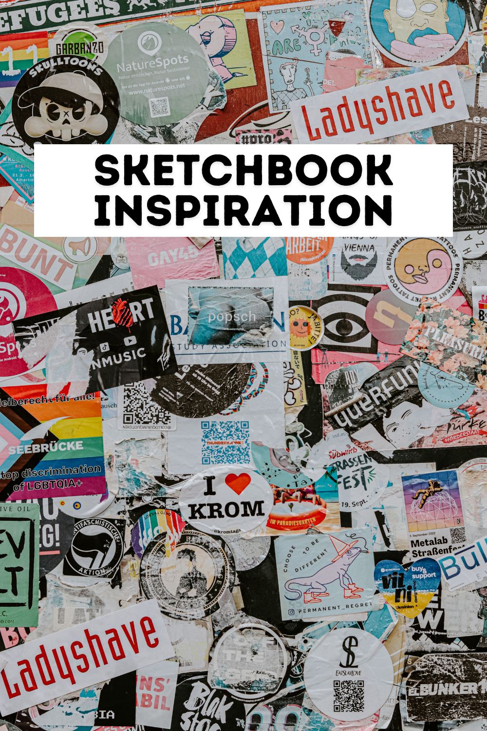 doodle art collage for sketchbook