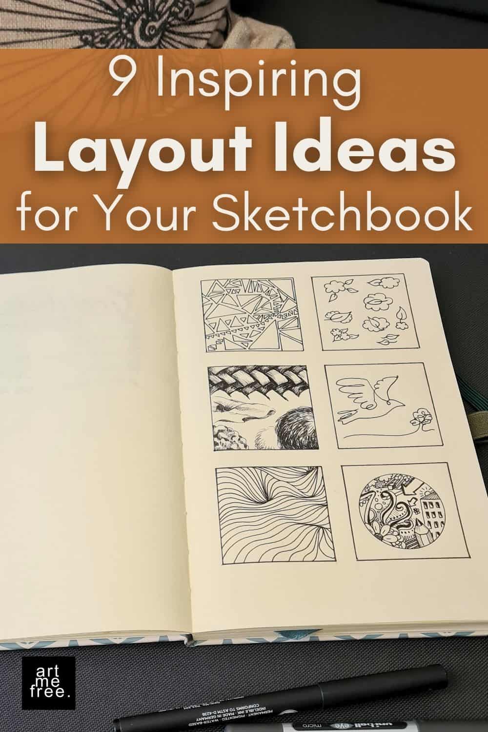 layout ideas for your sketchbook