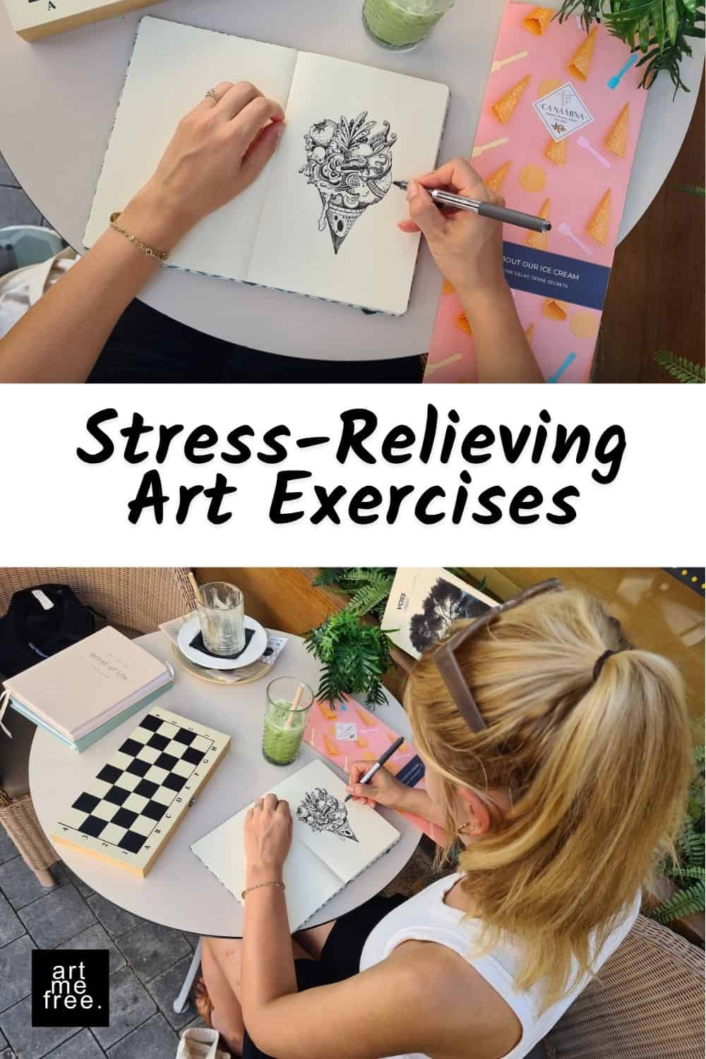 stress-relieving art exercises