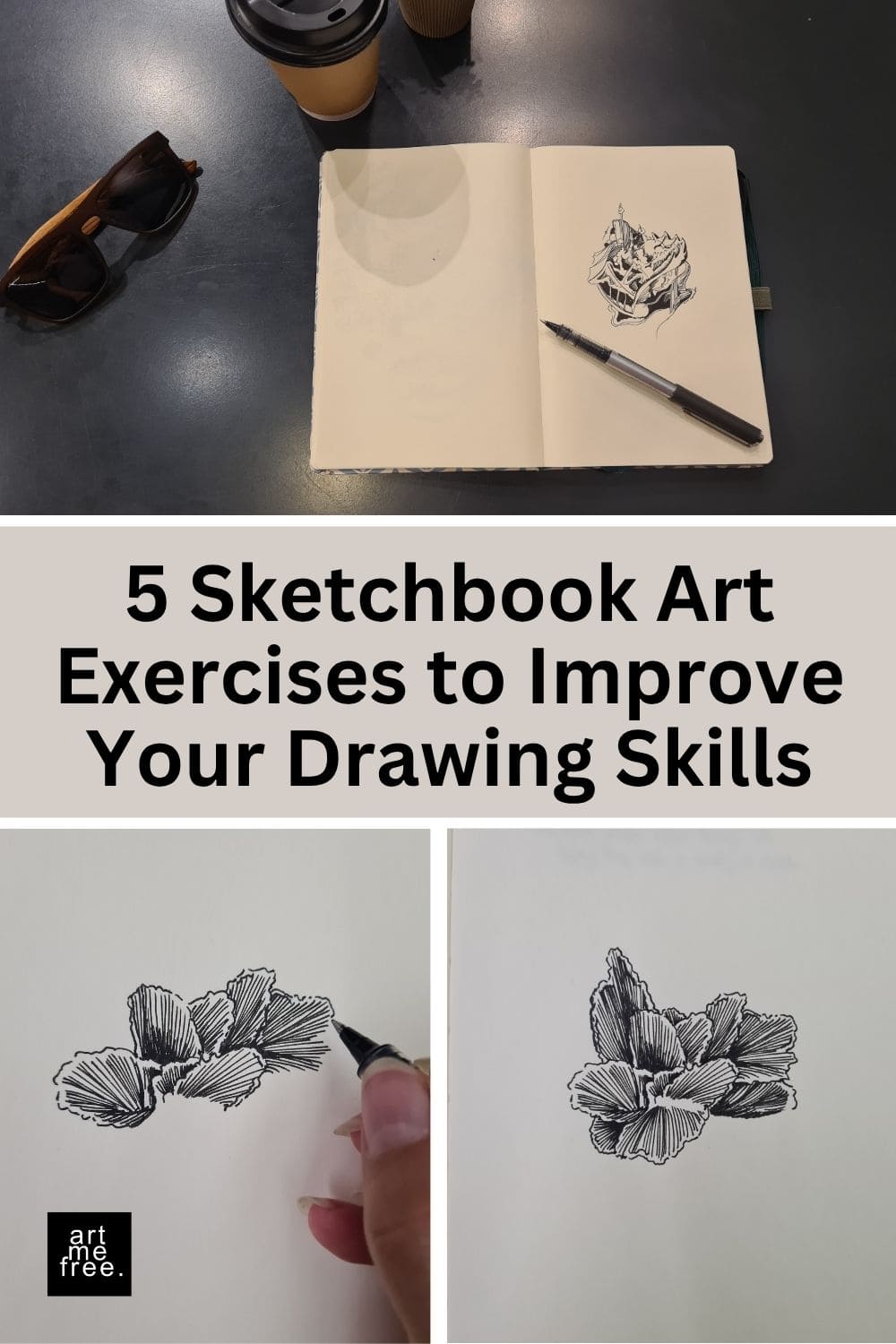 5 drawing ideas for sketchbook art exercises