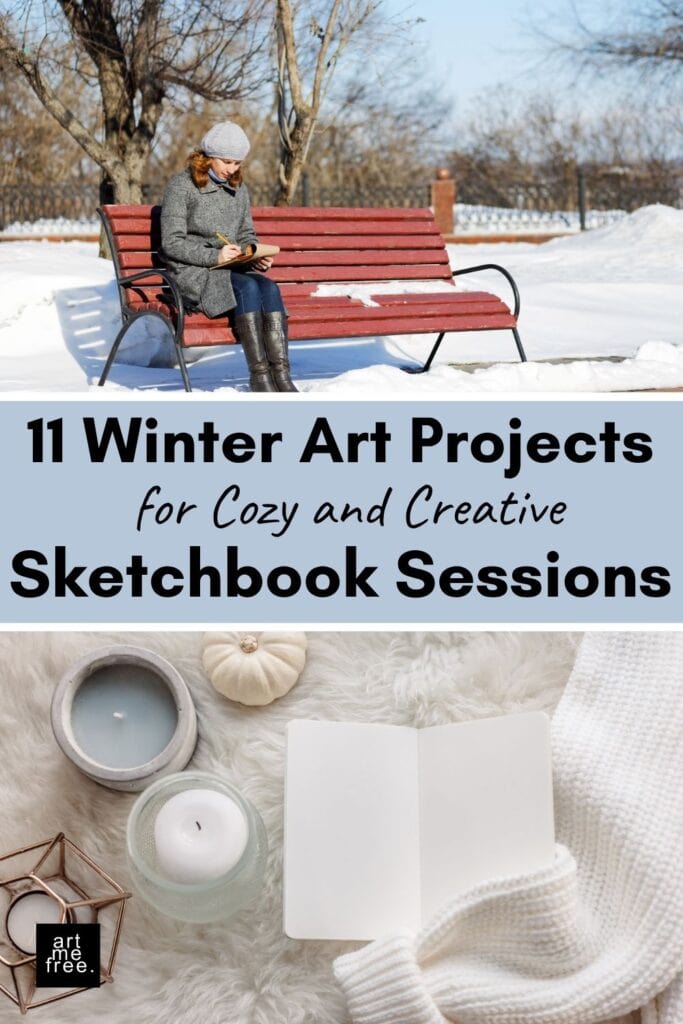 winter sketchbook drawings
