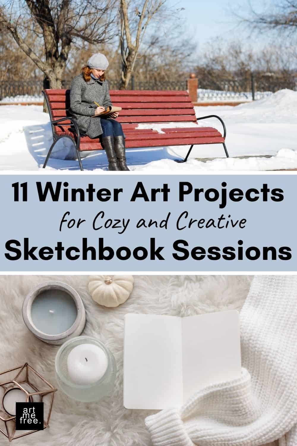 winter sketchbook drawings