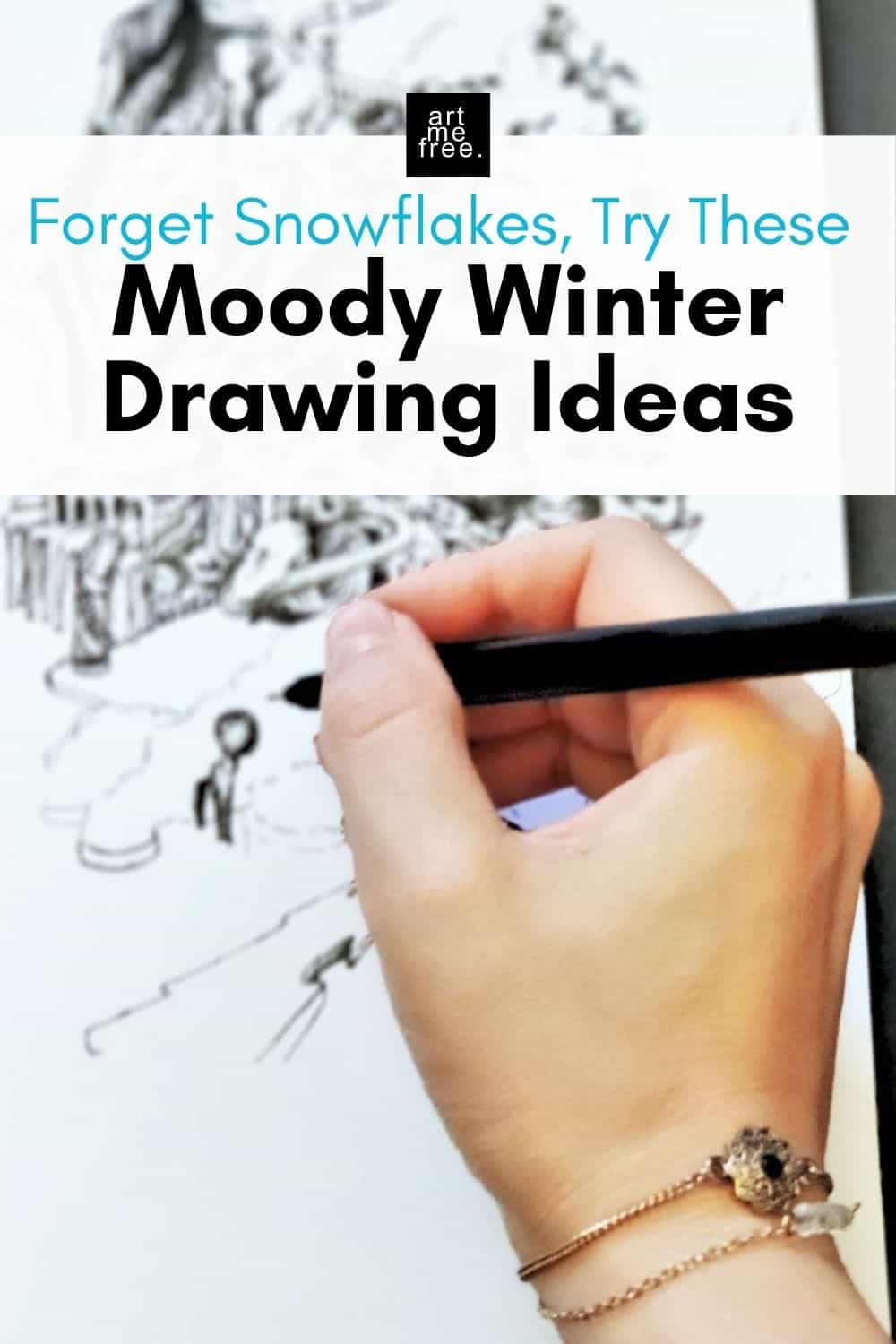 moody winter art ideas