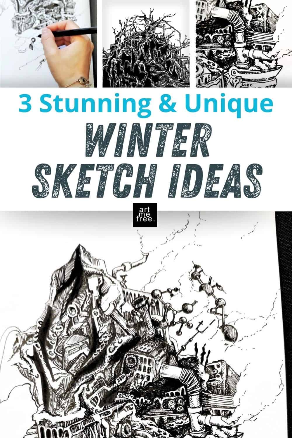 winter sketch ideas