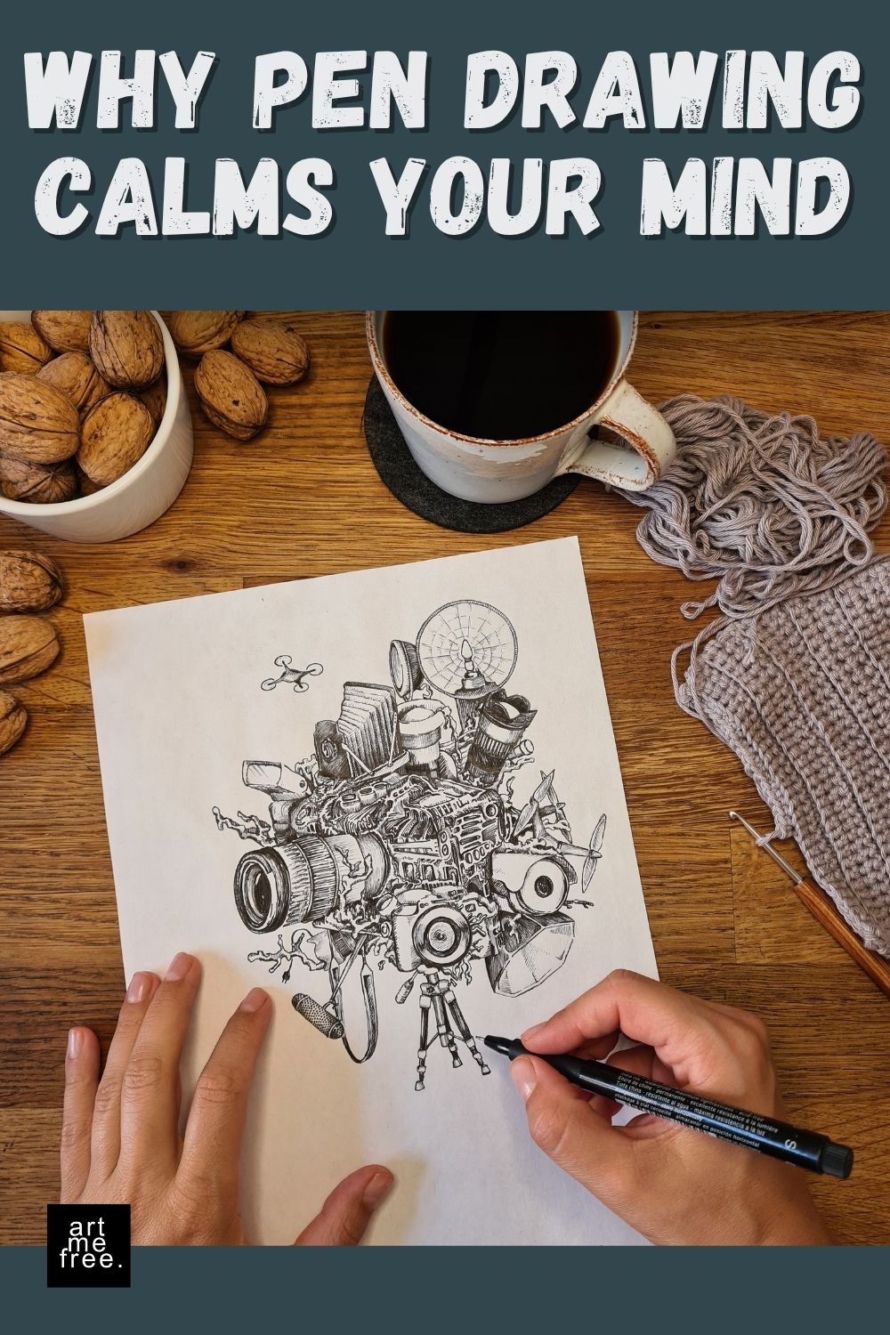 relaxing pen drawing