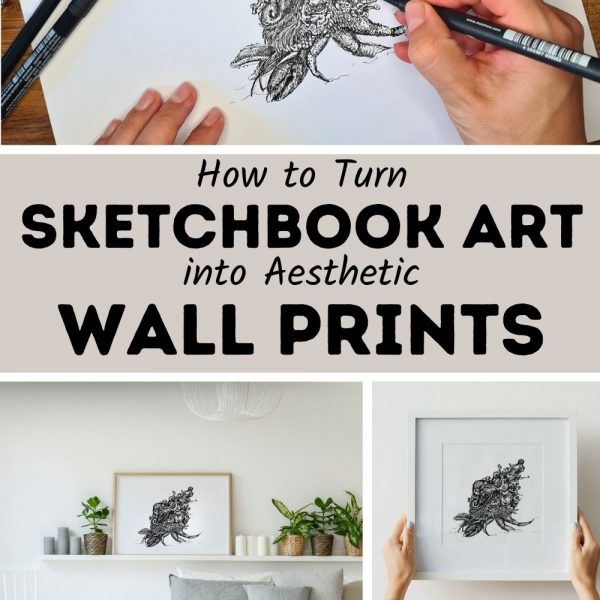 sketchbook to wall print