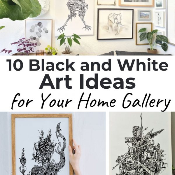 black and white art ideas