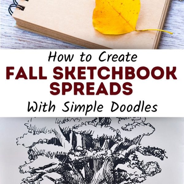 Fall sketchbook spread with doodles – fall sketchbook spreads, autumn doodle ideas